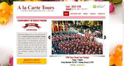 Desktop Screenshot of alacartetours.net