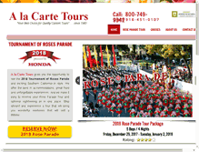 Tablet Screenshot of alacartetours.net